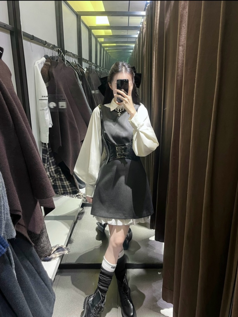 Elegant Charcoal Sleeveless Mini Dress